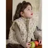 Chaleco de Algodón para Niña Invierno 2026 Nuevo Estilo Coreano Lindo Chaleco con Estampado Floral para Bebés Chaqueta Gruesa Versátil Moderna