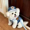 Roupas para cachorro para primavera e verão, coleira jeans respirável fofa para gato, especial para cães pequenos saírem, pode ser usada com uma guia para passear com o cachorro