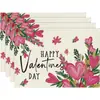 Amazon Transfronterizo Manteles del Día de San Valentín Manteles de Gnomo Flor de Amor del Día de la Madre Decoración de Mesa de Comedor Sala de Estar