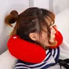 Estilo K de Almofada U de Desenho Animado, Almofada U para Pescoço, Almofada para Coluna Cervical, Travesseiro de Pescoço, Almofada para Cochilo, Almofada de Viagem Fofa de Avião