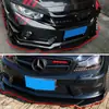 Pala Delantera para Coche Modificación Universal Kit de Tres Piezas Labio Delantero Patrón de Fibra de Carbono Protectores de Esquina del Parachoques Delantero y Trasero Delanteros y Traseros Deflectores de Viento Anticolisión
