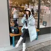 2025 Nueva Chaqueta de Algodón Acolchado de Moda Cálida de Longitud Media para Mujer, Talla Grande, Holgada, Engrosada, Transfronteriza