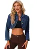 [Personalização Odm] Jaqueta Jeans Personalizada para Mulheres. Fábrica de Origem Jaqueta Jeans Feminina Lote Pequeno com Desenhos e Amostras