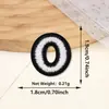 Parches bordados de letras inglesas en blanco y negro, mini, de venta caliente transfronteriza, con adhesivo termofusible para ropa, zapatos y sombreros, parches decorativos para planchar