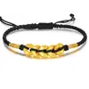 Dinero de los Cinco Emperadores 999 Oro de Pie Cuentas de Transferencia de Oro Pulsera de Oro Puro Dinero de la Suerte Año Cuerda Roja Cadena de Pie DIY para Hombres y Mujeres