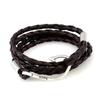 Pulsera de cuero PU multicapa caliente de AliExpress, pulsera tejida con anzuelo de pesca, pulsera de cuero de moda estilo náutico azul marino
