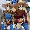 Esqueletos de Banjo Animados de Halloween Transfronterizos Adornos de Decoración de Calavera de Guitarra de Halloween
