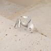 Anillo ajustable con apertura de animal lindo transfronterizo europeo y americano directo de fábrica, anillo de acero inoxidable para hombres y mujeres, lote al contado