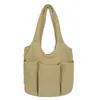 Bolso de Hombro Coreano de Nicho para Mujer 2025 Nueva Moda Versátil Bolso Tote Arrugado Gran Capacidad Multibolsillo Bolso de Axila