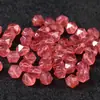 Cristal de Fresa Natural 5A Diamante Facetado Cuentas Sueltas DIY Joyería Hecha a Mano Pulsera Trenzada de Cristal Accesorios de Cuentas Sueltas