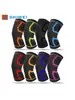 Rodilleras Elásticas de Cuatro Vías Tejidas para Baloncesto, Correr, Fitness, Silicona Antideslizante, Alivio de la Presión, Transpirables, Rodilleras Unisex