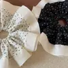 Estilo Francês Super Fada Renda de Rede Ponto Ondulado Laço Grande Camada Dupla Estilo Ballet Argola de Cabelo Acessório de Cabeça Novo Estilo Corda de Cabelo Payon Mulheres