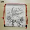 Mochila de Cordón para Dibujo Infantil Cpce con Bolsillo de Cordón Dibujo Animado No Tejido Cordón Bolsillo de Cordón para Colorear DIY