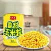 Granos de maíz dulce, latas de maíz dulce, maíz listo para comer, ensalada de maíz premium, fruta, maíz con piñones, jugo de maíz