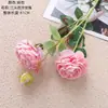 Flores Artificiais Estilo Europeu Núcleo Envolto Peônia de 3 Cabeças e Rosa Ocidental Flores de Simulação Fabricante Decoração de Casa Casamento Parede Estilo Ins Transfronteiriço