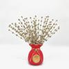 Decoración Navideña Más Vendida Polvo de Purpurina de Fruta Roja Material Plástico Fabricante Bola de Navidad Entrega Directa Bola de Navidad Bayas Navideñas