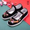 Zapatos de Tela de Suela de Res para Mujer Zapatos de Tela Old Beijing para Mujer Zapatos Bordados con Suela Antideslizante Zapatos de Leche Zapatos para Madre Zapatos de Baile