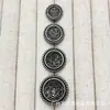 Botão Metálico Côncavo e Convexo Estilo Retrô Botão para Terno Casaco de Lã Tricotado Botão Simples Versátil Decorativo Botão Costurado à Mão
