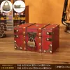 Caixa de Armazenamento de Madeira Maciça Vintage com Desgastes e Rebites, Organizador de Joias e Pulseiras, Organizador de Itens Diversos, Caixa de Madeira Decorativa para Armazenamento de Mesa