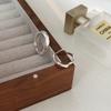 Anillo de Ola de Plata de Ley S925 Chiheng para Mujer 2026 Versión Coreana Nueva Moda Estilo Minimalista Anillo de Superficie Lisa