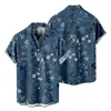 Camisa para Hombre de Estilo Nuevo Europeo y Americano Transfronteriza, Estampado Digital 3D, Versátil de Moda Casual de Manga Corta Tallas Grandes Ropa para Hombre