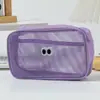 Doudou malha retangular saco de armazenamento saco cosmético estudante grande capacidade saco de lavagem sundries saco de viagem tridimensional