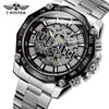 T-WINNER ganador 427 nuevo moda europea y americana para hombre ocio hueco movimiento mecánico automático reloj mecánico