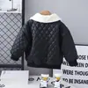 Ropa de Invierno para Niños 2024 Nueva Chaqueta de Cuero Felpa Top Cálido de Invierno Chaqueta de Cuero para Bebé Abrigo de Invierno Engrosado Moderna