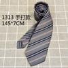 Corbata japonesa básica JK con rayas grises y doradas, sin atar, con cuello puntiagudo y decoración de uniforme de camisa