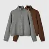 Chaqueta Cardigan con Cremallera de Moda Elegante para Mujer Estilo Europeo y Americano Transfronterizo 2026 Venta al por Mayor 2893103
