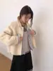 Em Estoque Inverno 2025 Novo Coreano Dongdaemun Er*Me Lapela Abotoado Curto Su Li Casaco de Alpaca para Mulheres