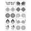 Pegatina de tatuaje circular estilo europeo y americano para el pecho con mandala, hermosa combinación de mariposa y flor, pegatina temporal sexy para el pecho