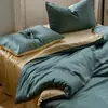 Juego de verano de cuatro piezas de seda helada refrigerante Lenzing Tencel grado LF austriaco, 100 unidades, con funda de edredón, sábana bajera y sábana plana