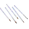 Canetas Manicure de Fábrica Transfronteiriças Atacado Pincéis de Manicure Hastes de Pó Solto 5 Canetas Esculpidas Conjunto de Manicure 5 Canetas Pintadas