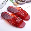 Pantuflas de Cristal para Mujer para Uso Interior en Verano, Antideslizantes, Sin Olor, Uso en Baño del Hogar, Sandalias para Mujer de Suela Gruesa Anti-Olor para Todas las Estaciones