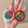 Pingente Chaveiro de Natal Transfronteiriço Bolsa de Crochê em Lã Feita à Mão Pendurada Festival Acabado Criativo Pequeno Presente Presente