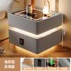 Mesita de noche inteligente de lujo, ligera, de madera maciza de alta gama 2024, con luz, nueva cerradura para dormitorio, armario pequeño, sencillo y moderno.