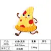 Parche de etiqueta bordada Lixin original etiqueta de tela toalla de comida bordado comida rosquilla pizza bordado pegatina de tela autoadhesiva