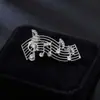 Moda Europea y Americana Broche de Lujo de Alta Gama Corsage Creativo de Nota Pin para Ropa Accesorios para Ropa Símbolos Musicales Femeninos