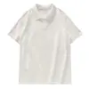 Camiseta de manga corta con cuello polo para el verano de 2026, hecha de algodón de fibra larga de Xinjiang de alta resistencia, unisex, corte holgado, elegante y versátil
