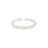 1052 K-Style Ins Diseño Nicho Lujo Accesible Estrella Geométrica Gota Textura Esmaltada Anillo Plata Esterlina S925 Anillo para Mujer