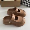 Zapatillas Gruesas de Dedo Estilo Coreano Sencillas Super Populares de Celebridad de Internet para Verano de Mujer Calzado de Exterior Sandalias Transpirables Nuevas 2025