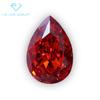 Directo de fábrica 9A color gota de agua blanco flor de hielo tallado diamante de alto carbono circón en forma de pera piedra desnuda anillo piedra principal diamante
