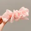 Presilha banana plissada de chifon, presilha vertical, presilha de garra de verão de alta qualidade, presilha para rabo de cavalo na nuca, presilha de cabelo elegante e delicada