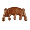 Peine Masajeador de Elefante Personalizado, Peine Meridianos del Cuero Cabelludo, Peine de Bola de Cinco Puntas para Raspado de Puntos de Acupuntura, Peine Masajeador de Sándalo Verde con Hilo de Oro Venta al por Mayor