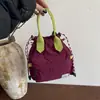 Bolso de Cubo con Cierre de Cordón de Gran Capacidad, Nuevo Estilo Coreano Color Sólido Casual Multiusos Bolso de Mano, Bolso Cruzado Simple de Moda para Mujer
