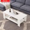 Mesa de Centro, Sala de Estar, Mesa Auxiliar Sencilla, Mesa Pequeña, Mesa de Centro Pequeña Sencilla de Imitación Madera Maciza, Mesa de Té para Apartamento Pequeño