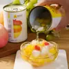 Tao Yibai Latas Frescas de Frutas Sortidas Caixa Fechada Sabores Mistos em Calda Latas de Pêssego Amarelo Lanches Dangshan
