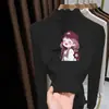 Blusa Térmica Versátil de Manga Longa com Fleece Escovado para Meninas com Gola Meio-Alta Franzida Chegada Nova Outono/Inverno 2026