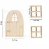 Nueva Decoración de Micro-Paisaje Simulado de Madera, Puertas y Ventanas de Decoración para Casa de Muñecas Mini, Accesorios DIY para Escenas